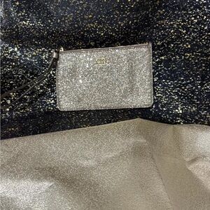 Coach gold glitter wristlet